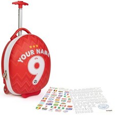 Fußball Themen Gepäck Kinder Rollkoffer Handgepäck 17L Urlaub Rot Boppi
