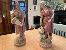 Antike Porzellan Figur eines Royal Dux Wasserträgers, 19. Jahrhundert, Paar