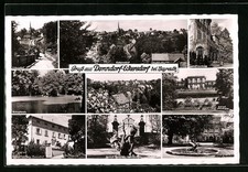 Ansichtskarte Donndorf-Eckersdorf, Schloßteich und Schloss Fontaine 1937 