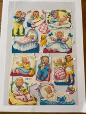 Oblaten Glanzbilder Baby MLP 1414 Chromos  Victorian Scraps die cut