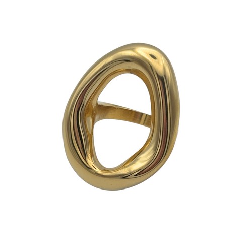 Gold ring groß edelstahl - gold,