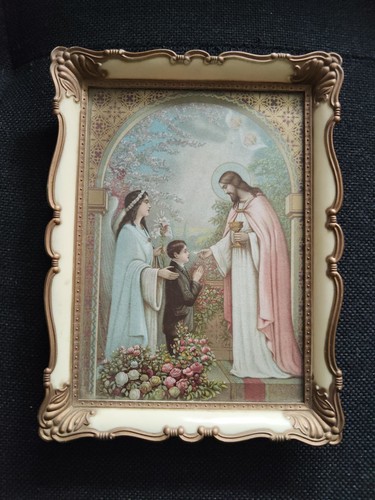 Kommunionkind vor jesus - kommunionkind,