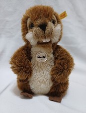 Steiff Bobby Biber sitzend braunes Kuschelfell in 33 cm (Körperlänge 23 cm)