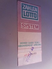 Alter Lottoschein DDR Zahlen