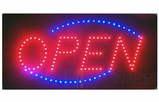 LED LEUCHTSCHILD OPEN GEÖFFNET SCHILD LEUCHTREKLAME REKLAME DISPLAY WERBUNG NEU
