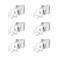 6x Netzwerkdose Cat.6A 2-Port