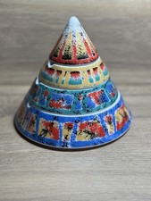 Arzberg Germany Porzellan Aschenbecher Set 4tlg – buntes geometrisches Design 