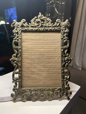 Vintage Brass Depose Italian Picture Frame, Baroque Decor Victorian Style 1960er