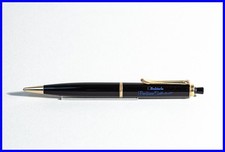 1950s PELIKAN Druck Bleistift in Schwarz & Gold mit Berliner Zeitschrift Gravur
