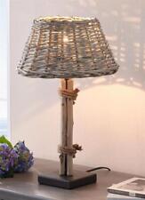 Tischlampe Tischleuchte Treibholz & Weide grau Wohnzimmerlampe Nachttischlampe