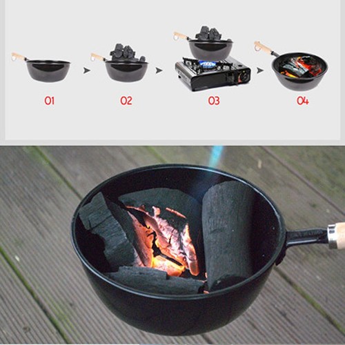 Outdoor holzkohle feuer - holzkohle,