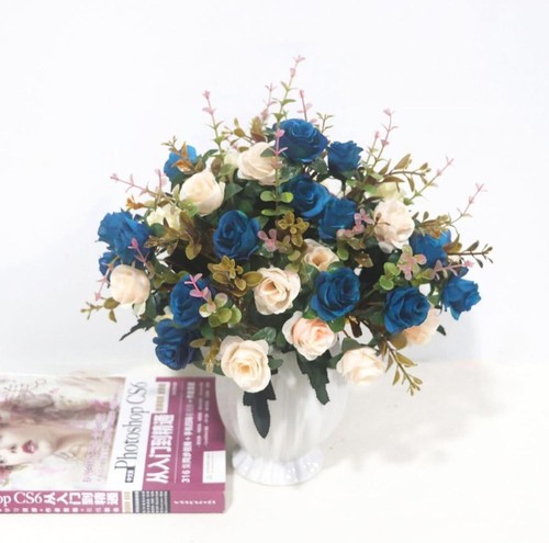 4er set künstliche rosen - set,