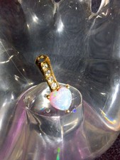 10 Kt Gold Herz Opal Liebe