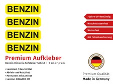 Aufkleber Benzin tanken