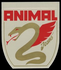 Werbe Aufkleber - Animal Jeans Schlange - 9x10cm - Vintage Reklame 80er 90er