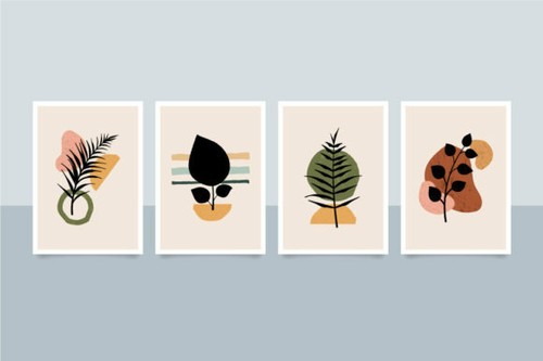 Set abstrakt bild poster - set,