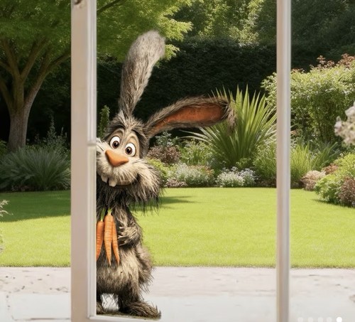 Hase hasen fensterbild - hasen,