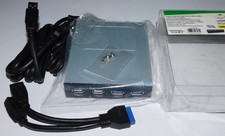 3,5" Frontblende 2x USB 2.0 + 2x USB 3.0 Stecker Header Frontpanel InLine 33394K