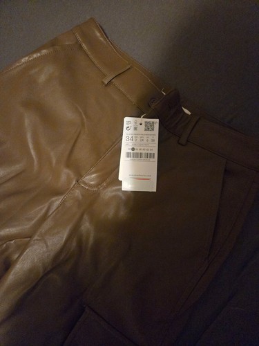 Leder hose lang zara - leder,