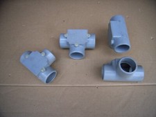 T-Stück Steckrohr Stangenrohr Kuparohr 28mm 4 Stk. PG21  Frankische Hegler