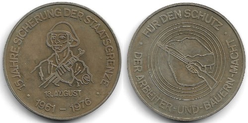 Medaille mauerbau jahre - mauerbau,