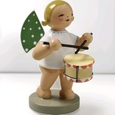 Wendt & Kühn Engel mit Trommel stehend blondes Haar 650/10 Orchesterengel - NEU