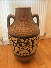 Große Vintage West Germany Fat Lava Keramik Bodenvase