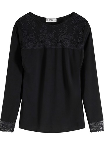 Langarmshirt mit spitze - spitze, gr