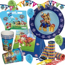 PAW PATROL Geschirr Deko Mitgebsel Kindergeburtstag Kinder Geburtstag Blau Party