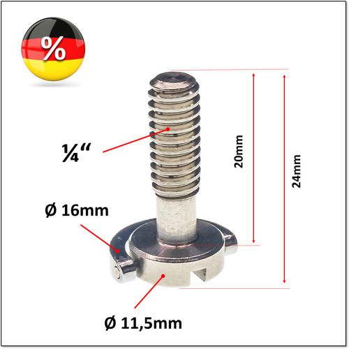 Kameraschraube 4 zoll - x, 1/4"