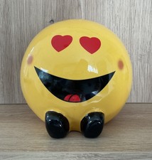 Spardose Smiley Emoji Verliebt Liebe Love Money Bank Keramik Sparbüchse 