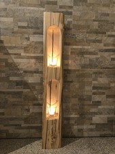 Windlicht Laterne  Altholz 100cm Holzbalken Skulptur Unikat Lampe Säule Handmade