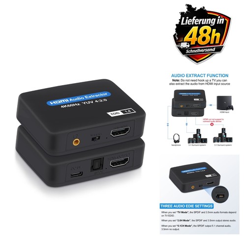 Hdmi audio extractor hz - hdmi, 60