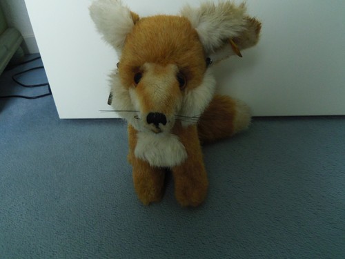 Steiff fuchs alt - knopf, im