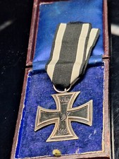 EK2 Eiserne Kreuz mit Hersteller im Etui Militaria Orden Band