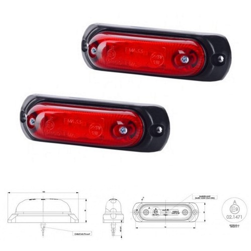 Led positionsleuchte 24v - 2x,