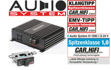 Audio System H-1500.1 D 24V  LKW MONO  Digital Verstärker 1x375 Watt an 4 Ohm