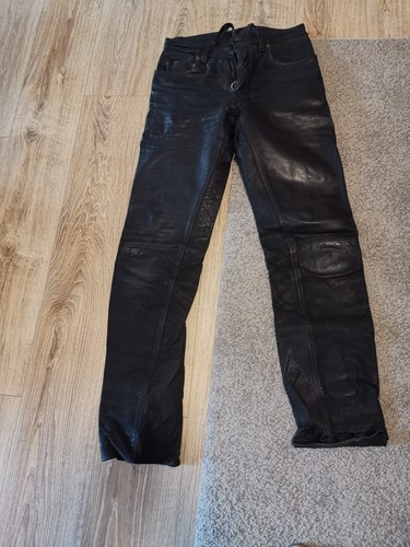 Schwarze herrenlederjeans - schwarze,