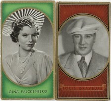 72/56 SAMMELBILD LOUIS  GRAVEURE + GINA FALCKENBERG MODE SCHMUCK KETTE