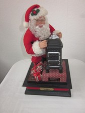 Holiday Creations* Weihnachtsmann Ofen Geschenke*mit  Musik* Rarität** Vintage*