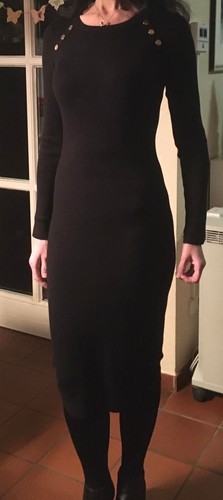 Damenstrickkleid schwarz