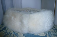 Vintage Nerz Pelzkragen Cremeweiß