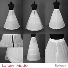 Reifrock Petticoat Unterrock weiß schwarz mit 2 - 3 Ringe Federstahl Lafairy
