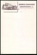 Rechnung Oberfrohna i. Sa., Stoffhandschuh-Fabrik Arthur Engelmann, Blick auf d 