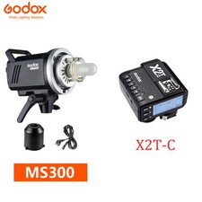 Godox MS300 300W LED Studio Flash+X2T-C Transmitter Für Canon Kamera