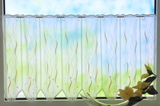 Scheibengardine weiß-beige "Pescara" Plauen Stickerei Gardine Panneaux div. Gr.