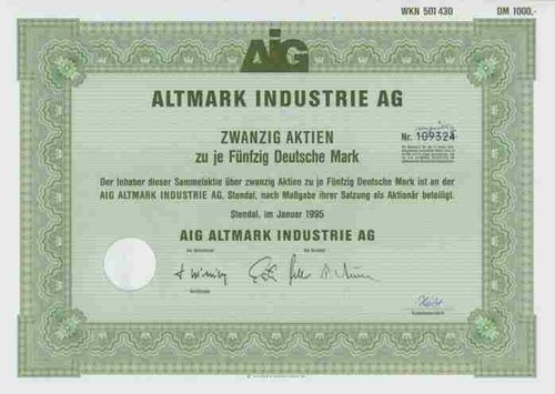 Aig altmark industrie 1995 - industrie, ag