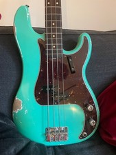 MJT Bass Body Precision Bass Fender licenced, Seafoam Green Relic