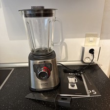 Krups Standmixer PerfectMix+ KB 403 Edelstahl 1,5l Glasbehälter Spatel