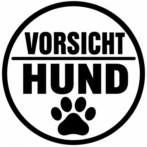 Warnaufkleber vorsicht hund - warnaufkleber,